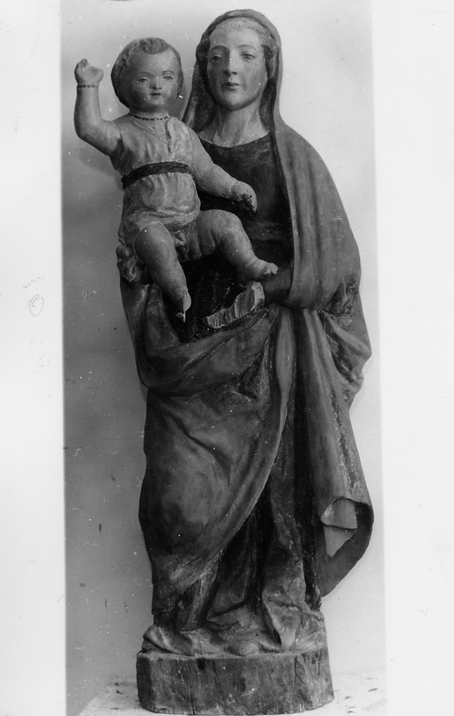Madonna con Bambino (scultura) di Silvestro di Giacomo di Paolo da Sulmona detto Silvestro dell'Aquila (bottega) (fine sec. XV)