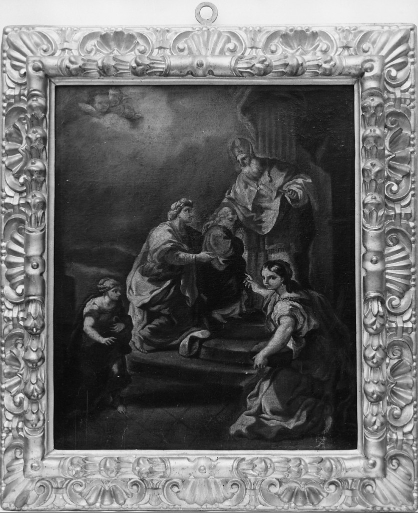 Maria Vergine sale i gradini del tempio (dipinto) di Malinconico Andrea (attribuito) (prima metà sec. XVIII)