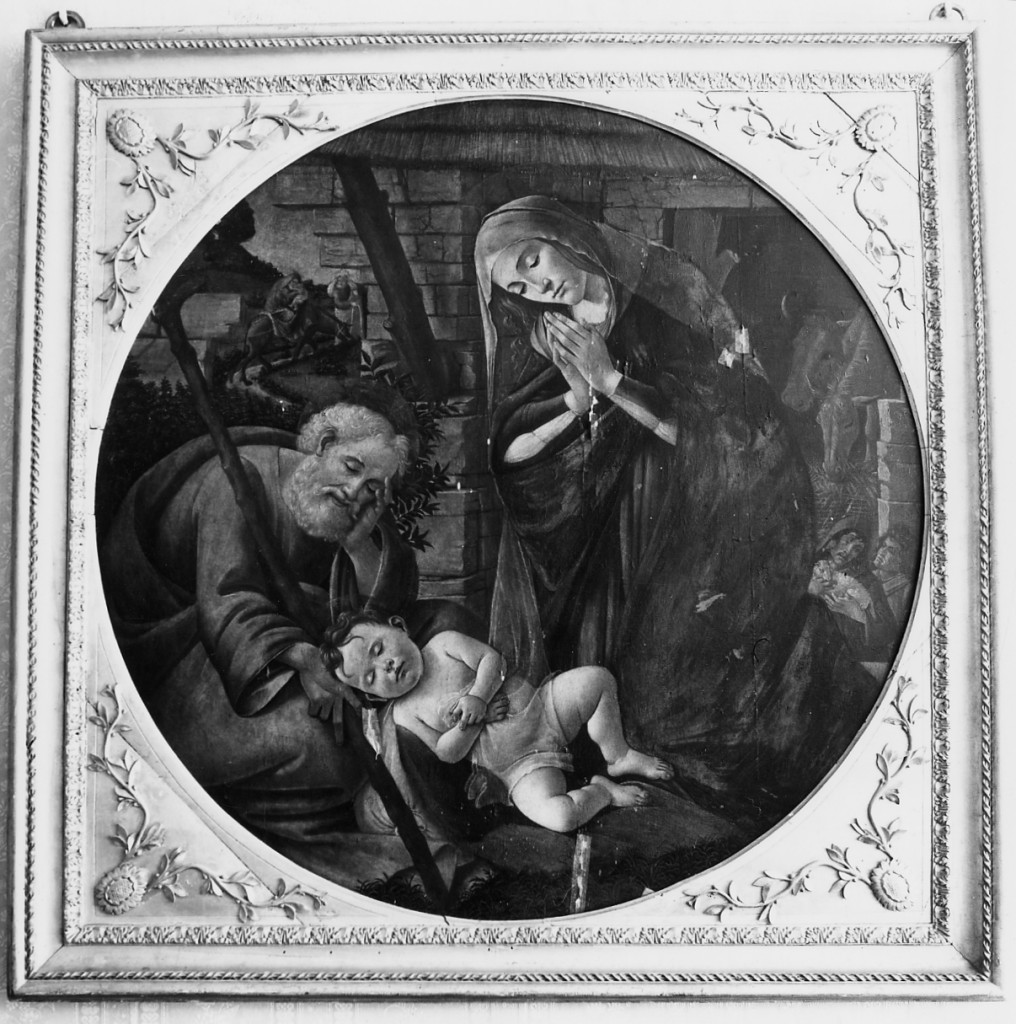 adorazione di Gesù Bambino (dipinto) - ambito Italia centrale (fine/inizio secc. XIX/ XX)