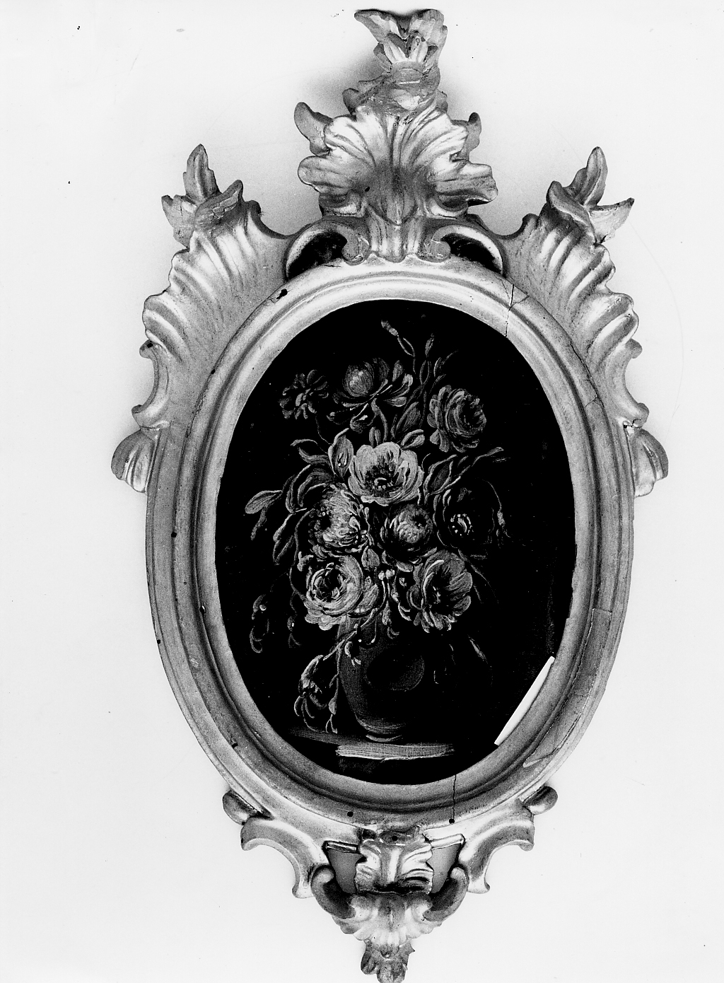 motivo decorativo floreale (dipinto, serie) - ambito italiano (fine sec. XIX)