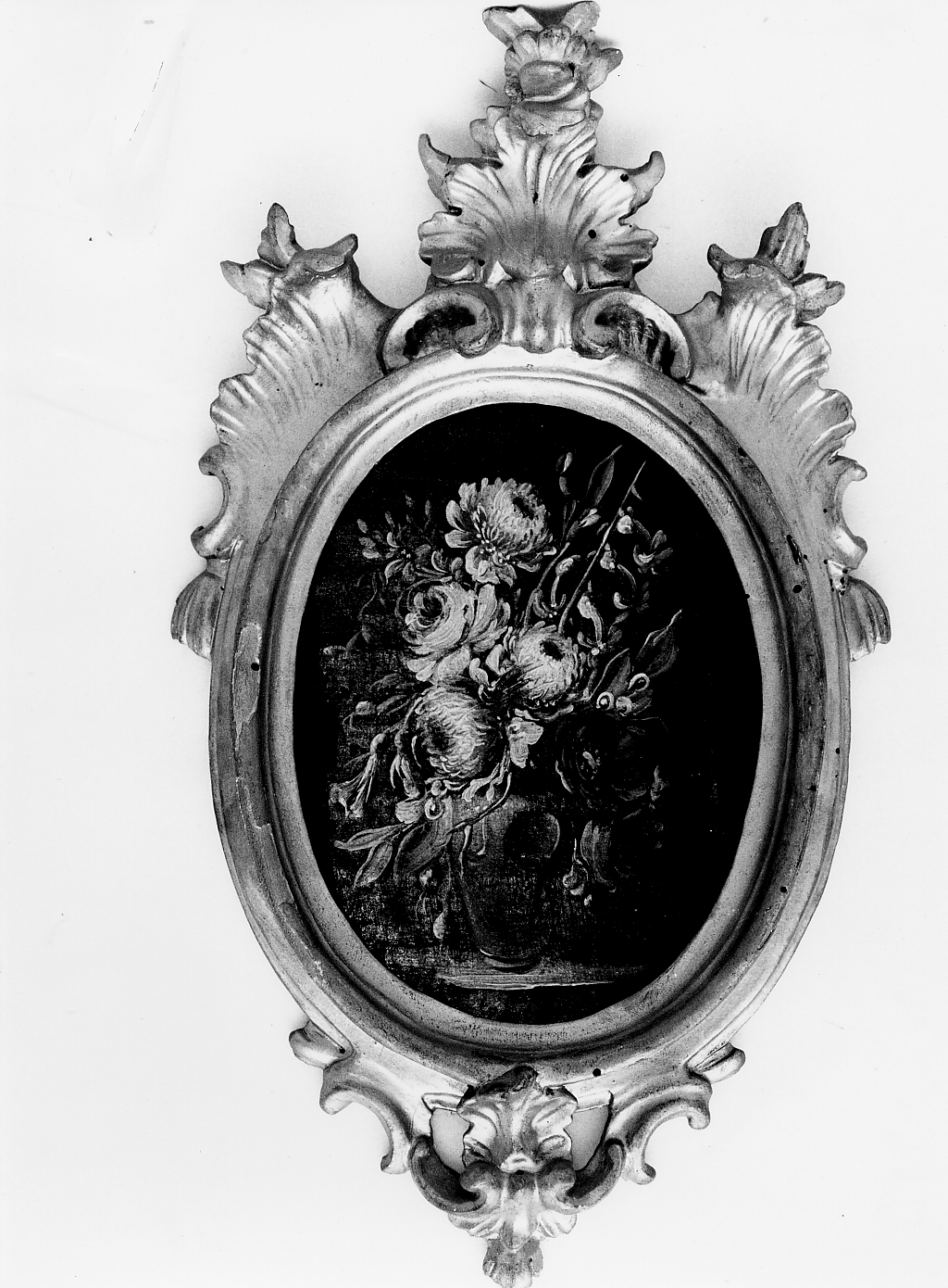 motivo decorativo floreale (dipinto, serie) - ambito italiano (fine sec. XIX)