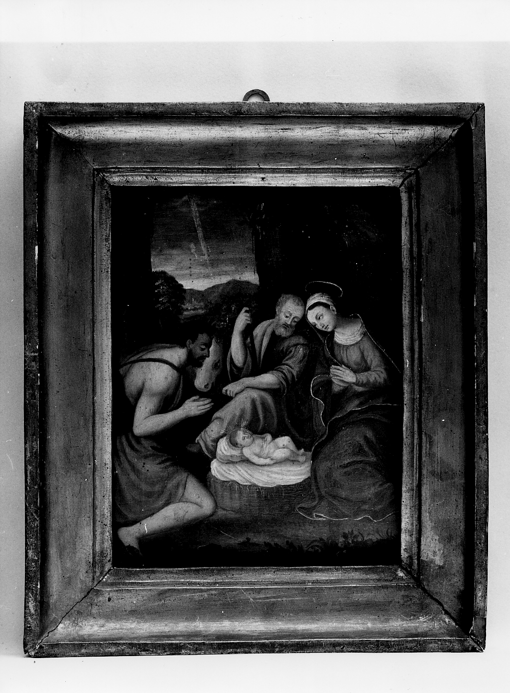 natività di Gesù (dipinto) di Filippi Sebastiano (cerchia) (seconda metà sec. XVI)