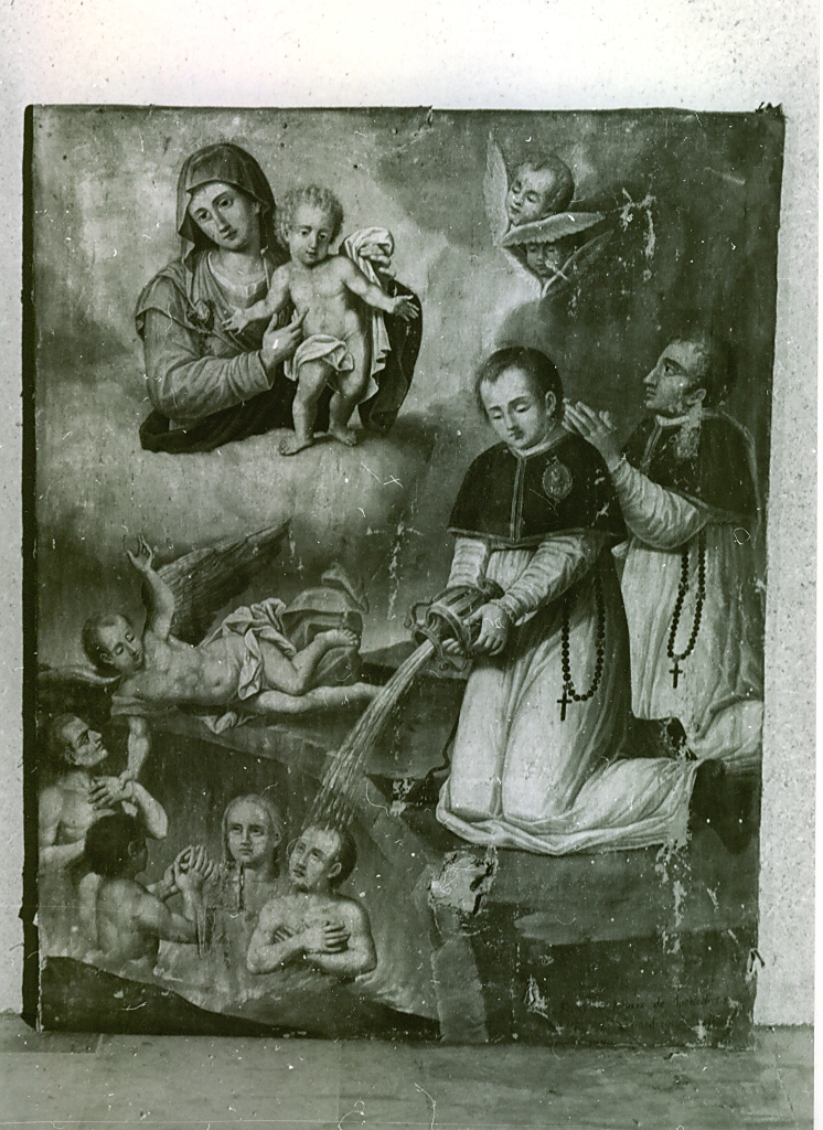 IMMACOLATA CONCEZIONE E SANTI (dipinto, opera isolata) di Palmerio Ferdinando (sec. XIX)