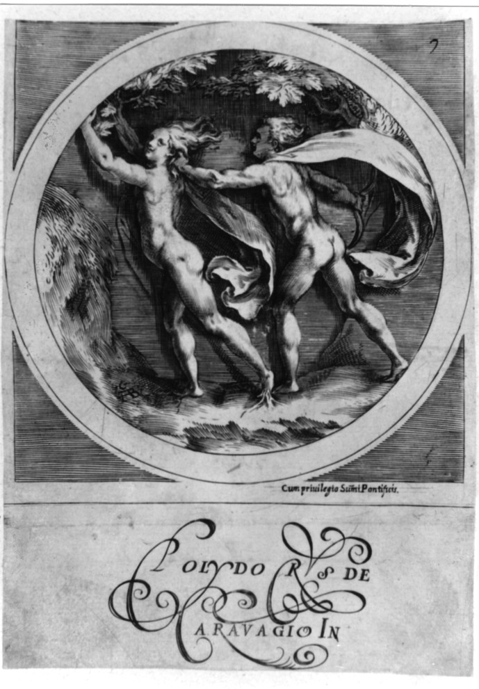 Apollo e Dafne (stampa smarginata, serie) di Alberti Cherubino, Polidoro da Caravaggio (sec. XVI)