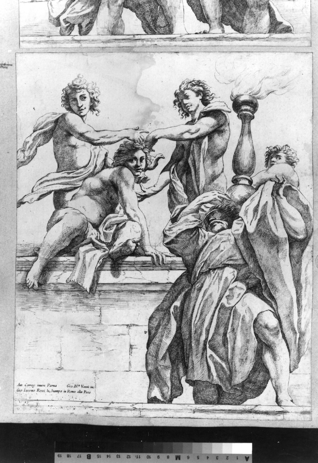 angeli e profeti (stampa smarginata, serie) di Vanni Giovan Battista, Correggio (sec. XVII)