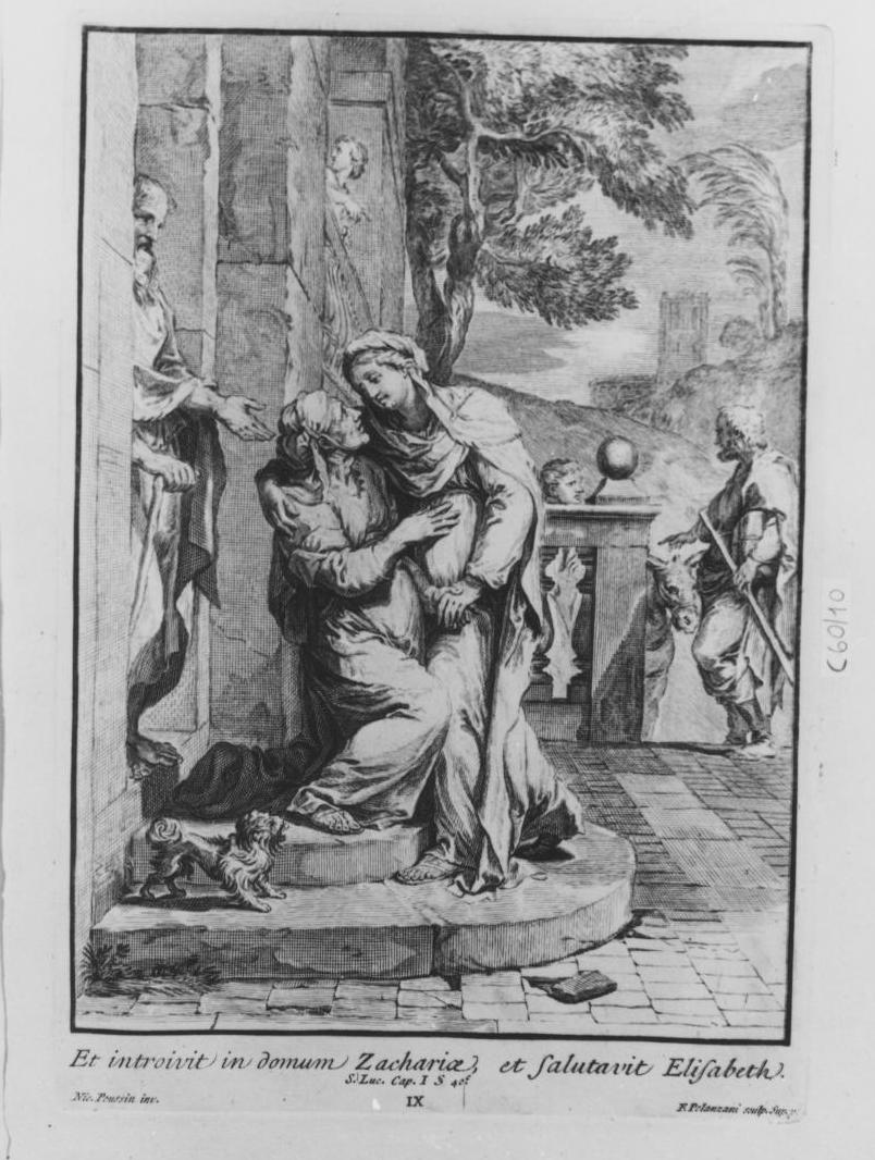 visitazione (stampa, elemento d'insieme) di Poussin Nicolas, Polanzani Francesco (sec. XVIII)
