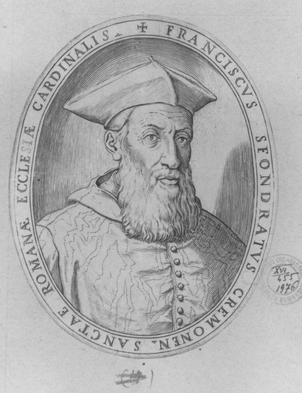 ritratto di ecclesiastico (stampa, serie) di Carracci Agostino, Campi Antonio (sec. XVI)