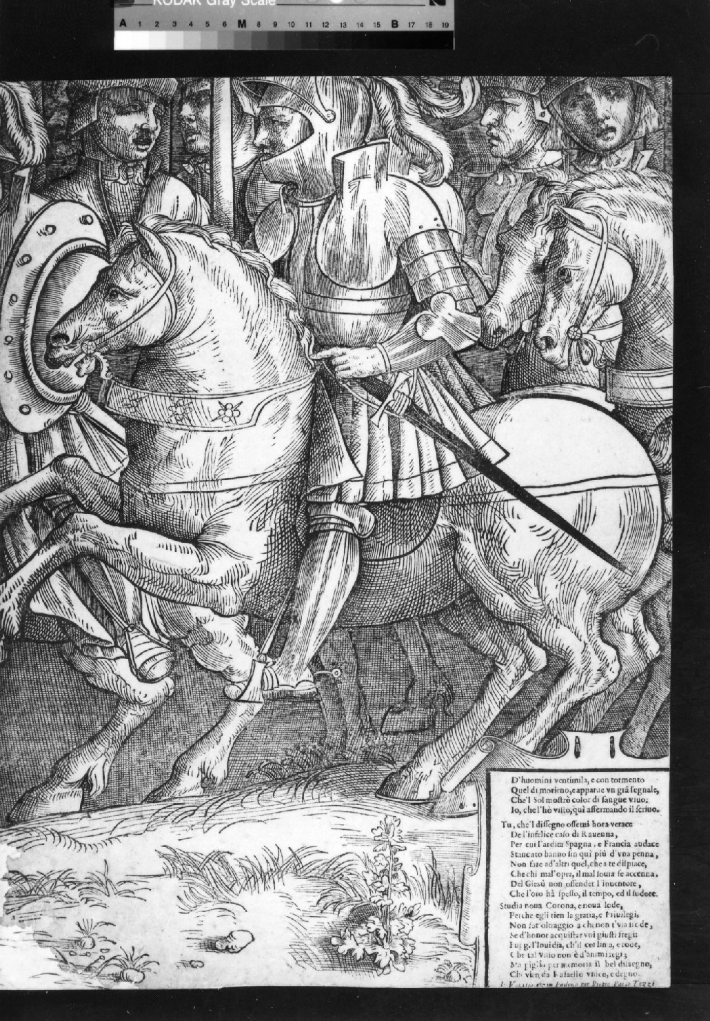 battaglia di Ravenna (stampa, stampa composita) di Monogrammista 'K' (sec. XVI)