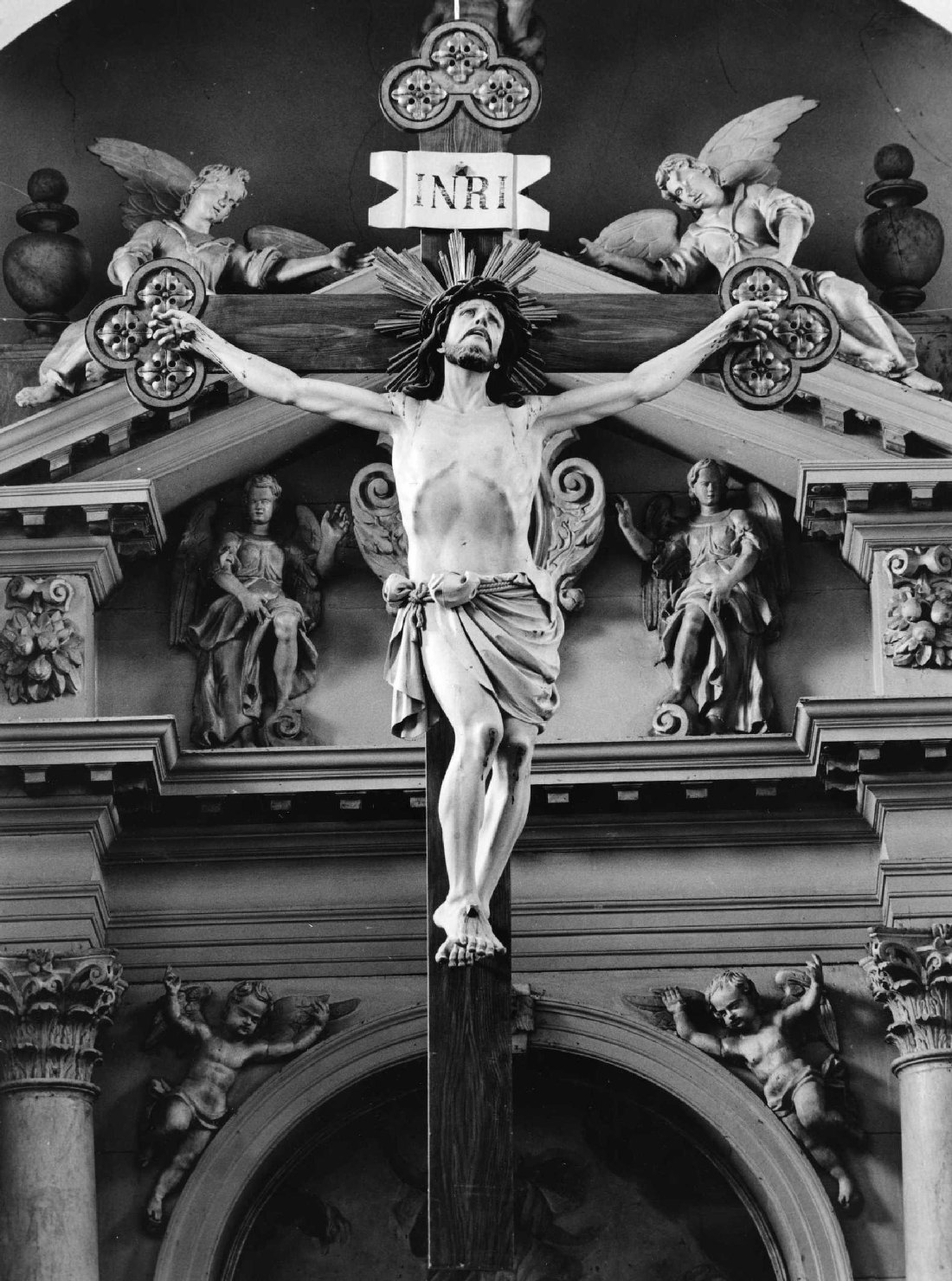 Cristo crocifisso (scultura) di Pasqualotto Costantino (fine/inizio secc. XVIII/ XIX)