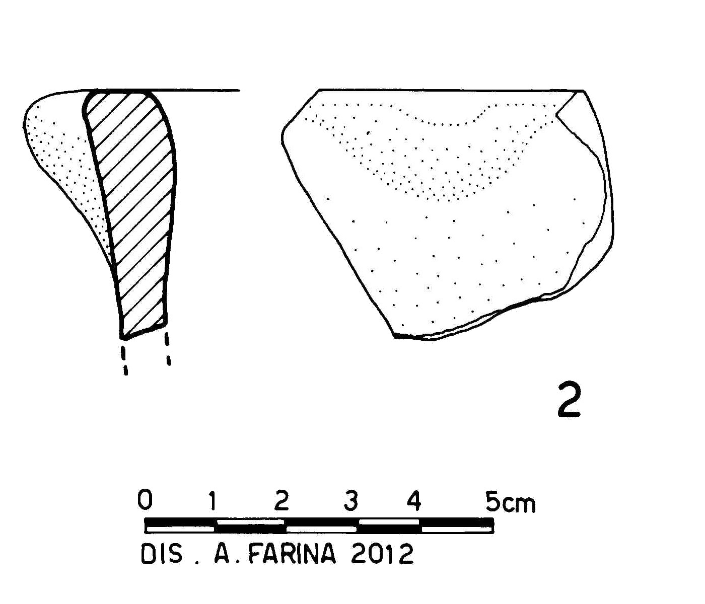 Vaso tripode/orlo