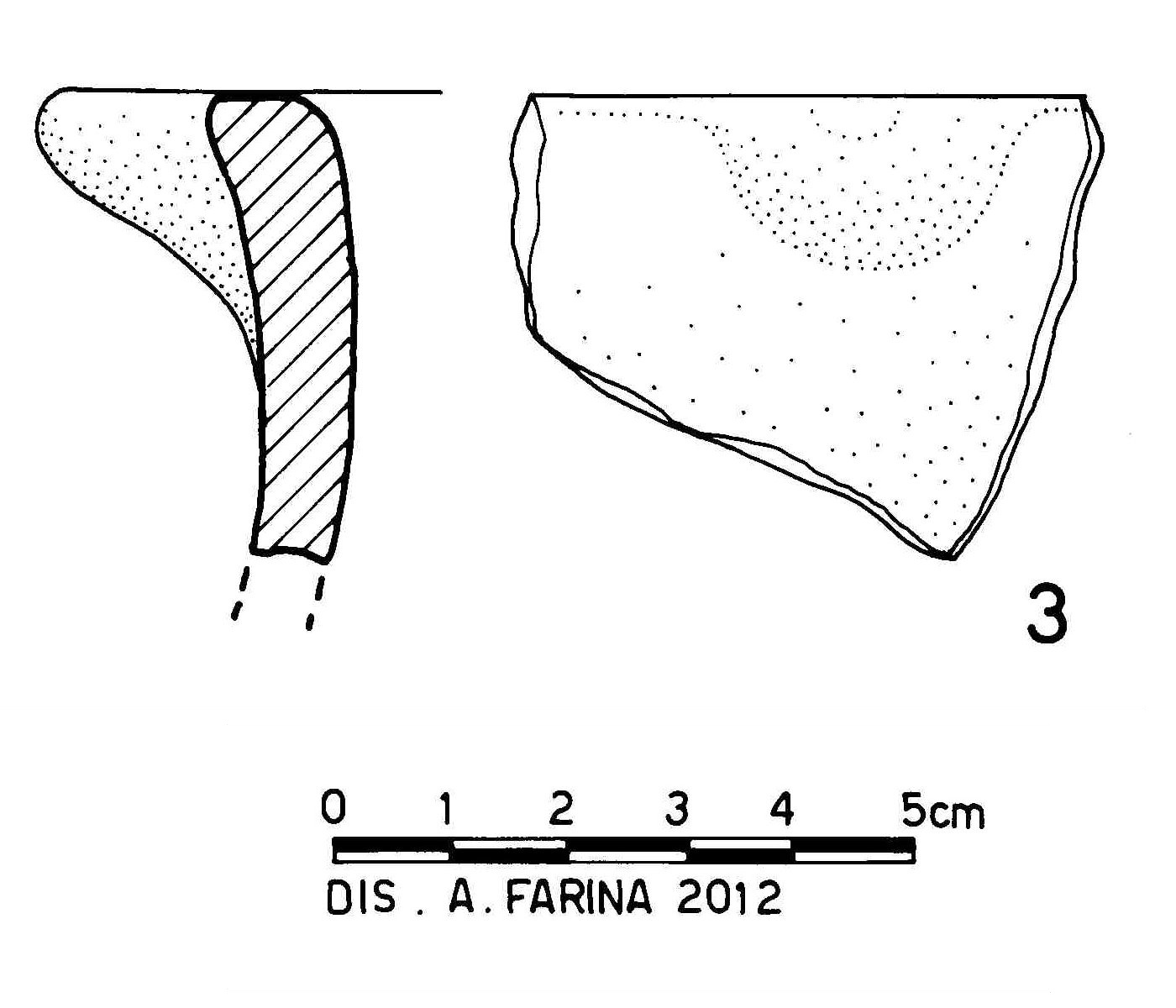 Vaso tripode/orlo