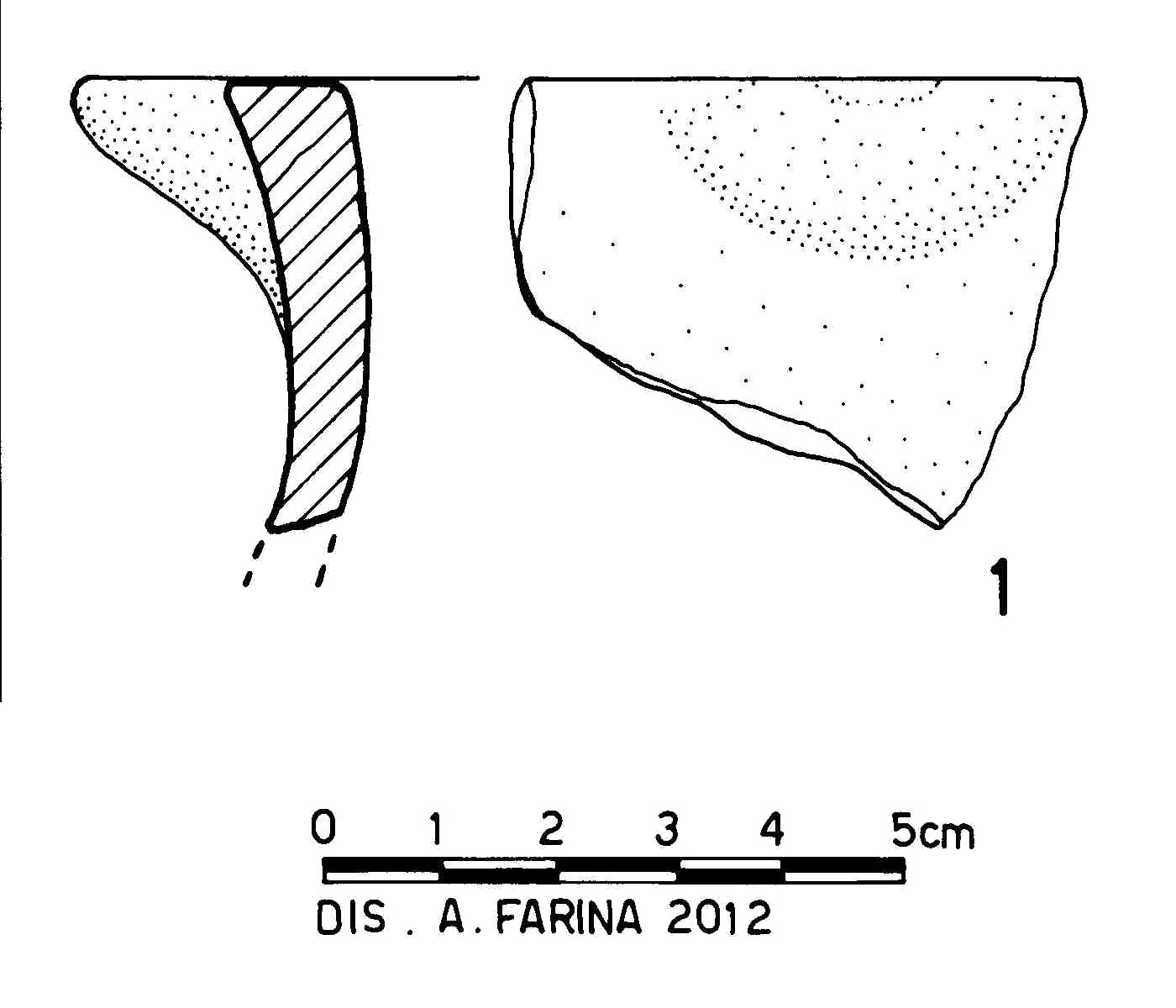 Vaso tripode/orlo