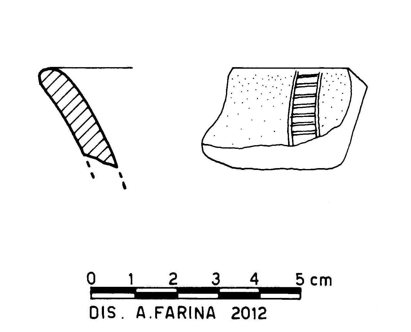 Recipiente a forma non identificata/ orlo