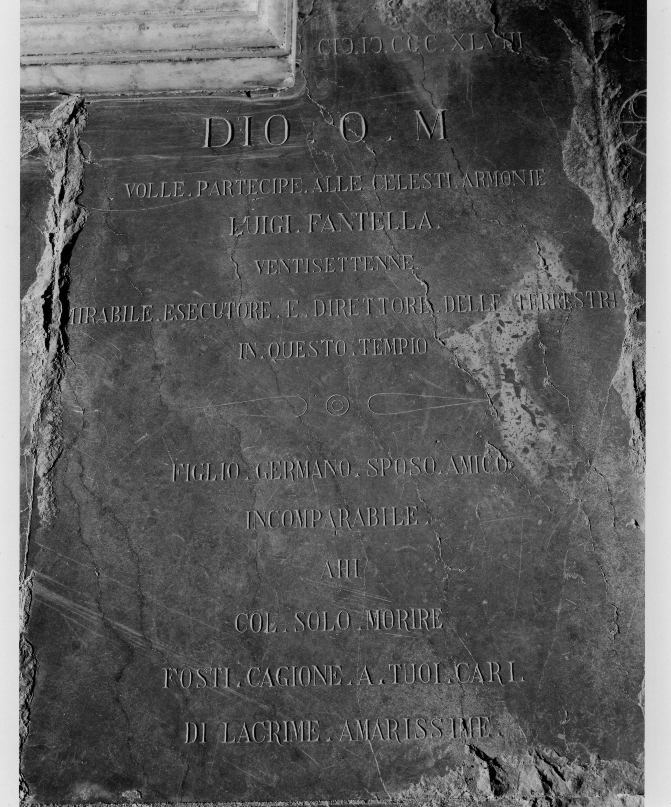 lapide tombale, opera isolata - ambito orvietano (sec. XIX)