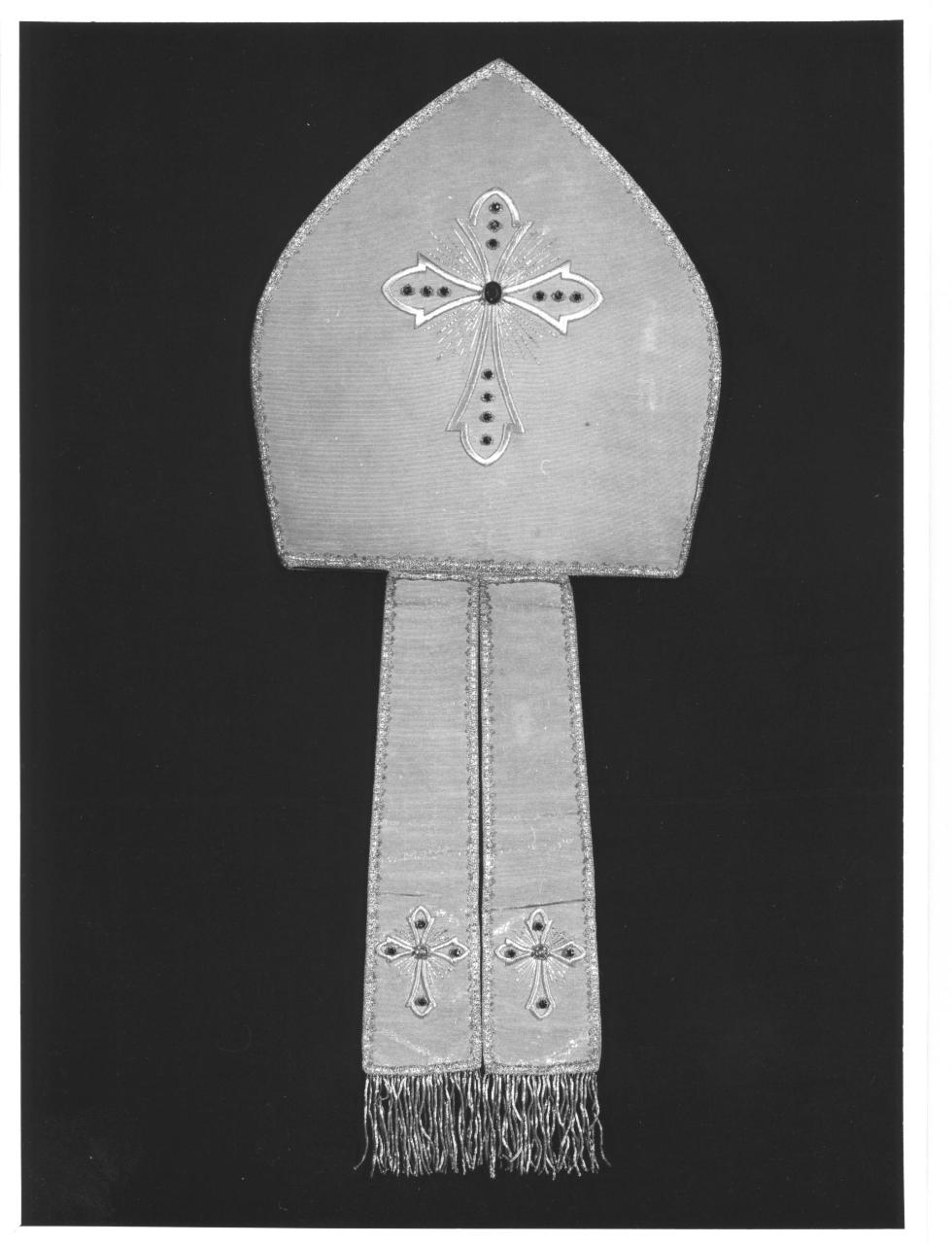 Croce raggiata (mitria, opera isolata) - manifattura newyorkese (sec. XIX (?))