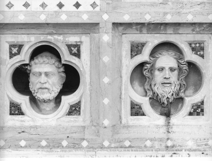 testa di Santo (scultura, elemento d'insieme) - bottega Italia centrale (sec. XIV)