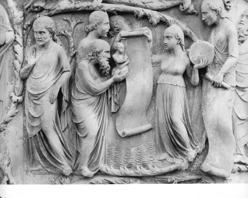 scena biblica (rilievo, elemento d'insieme) di Ramo di Paganello (bottega) (sec. XIV)