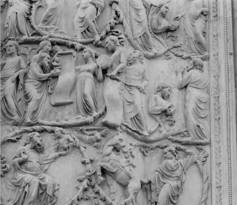 asina di Balaam (rilievo, elemento d'insieme) di Ramo di Paganello (attribuito) (sec. XIV)