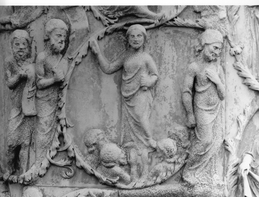 scena biblica (rilievo, elemento d'insieme) di Ramo di Paganello (bottega) (sec. XIV)