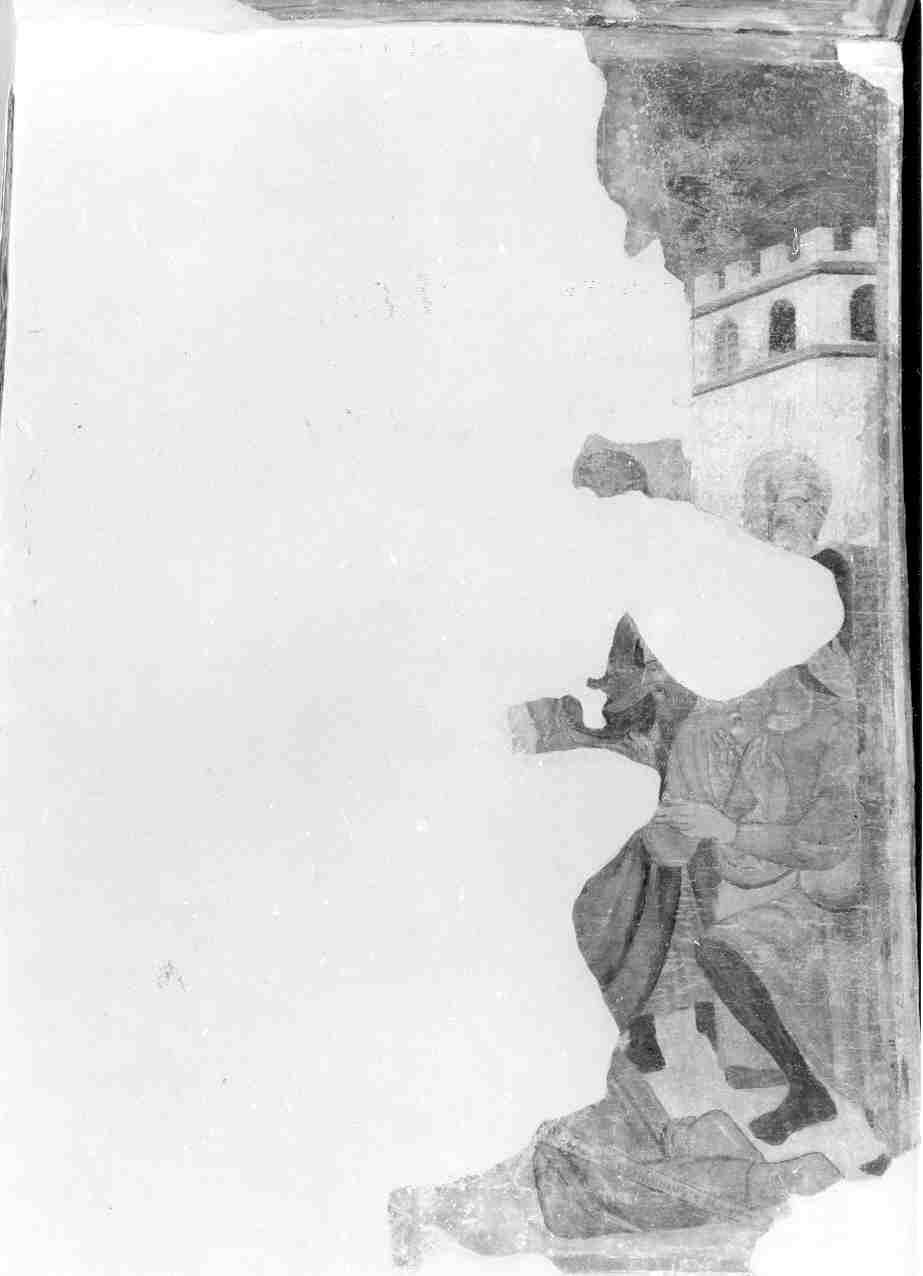 San Bernardo converte il duca Guglielmo d'Aquitania (dipinto, frammento) di Ugolino di Prete Ilario (e aiuti) (sec. XIV)