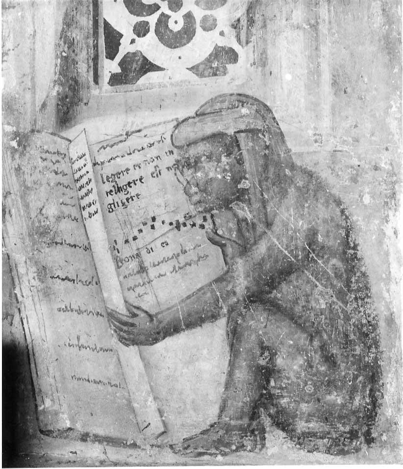 figura maschile (dipinto, complesso decorativo) di Signorelli Luca (bottega) (sec. XVI)