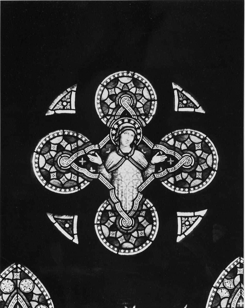 Madonna (vetrata, complesso decorativo) di Moretti Francesco (attribuito) (sec. XIX)