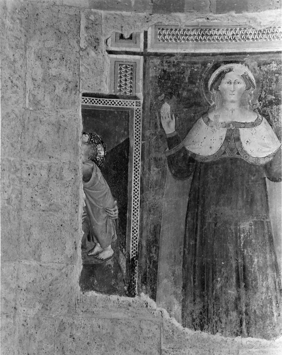 Madonna con Bambino (dipinto, complesso decorativo) - ambito Italia centrale (fine sec. XIV)