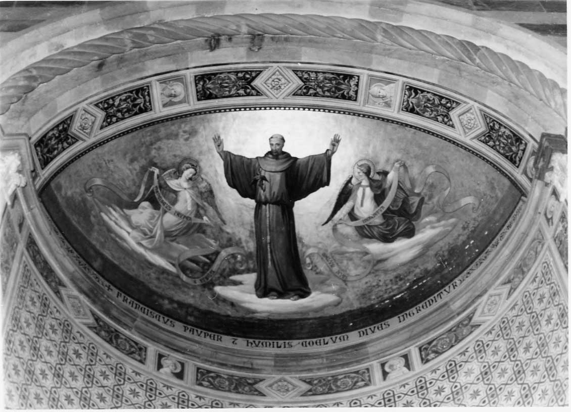 San Francesco, angeli (dipinto, complesso decorativo) di Bandini Giorgio (attribuito) (sec. XIX)
