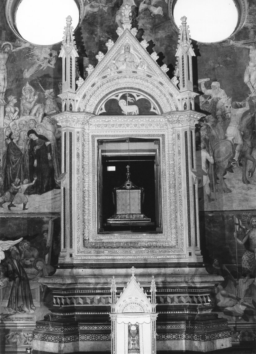 tabernacolo murale, insieme di Andrea di Cione detto Orcagna (e aiuti) (sec. XIV)