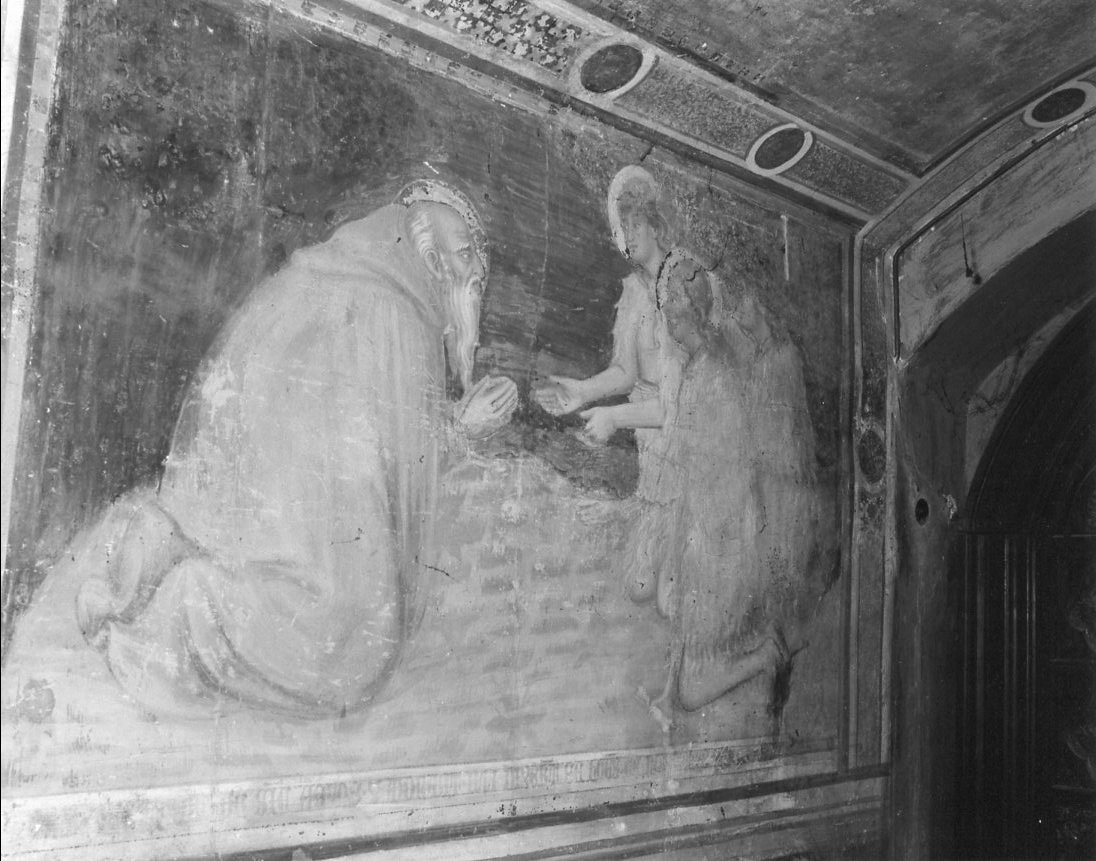 San Pafnuzio e gli angeli (dipinto, elemento d'insieme) di Ugolino di Prete Ilario (e aiuti) (sec. XIV)