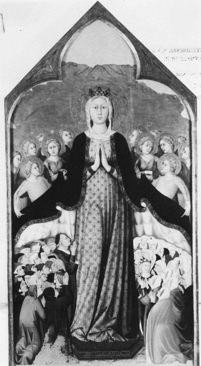 Madonna dei Raccomandati, Madonna della Misericordia (dipinto, opera isolata) di Memmi Lippo di Filippuccio (sec. XIV)