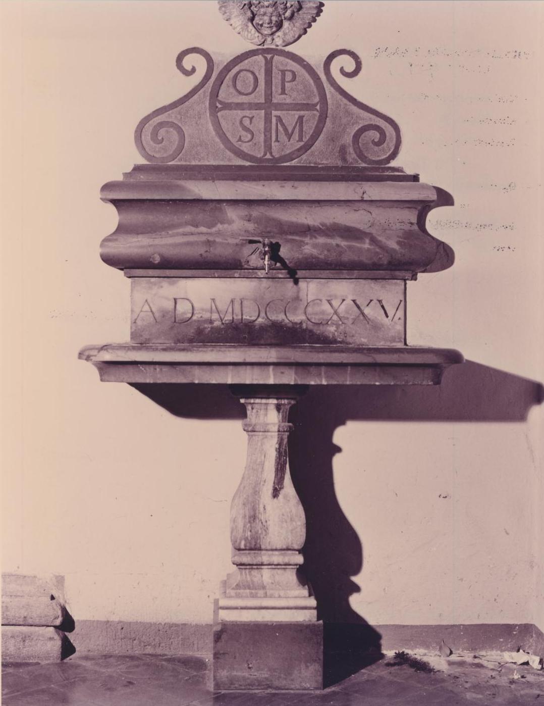 lavabo, opera isolata - ambito Italia centrale (primo quarto XIX)