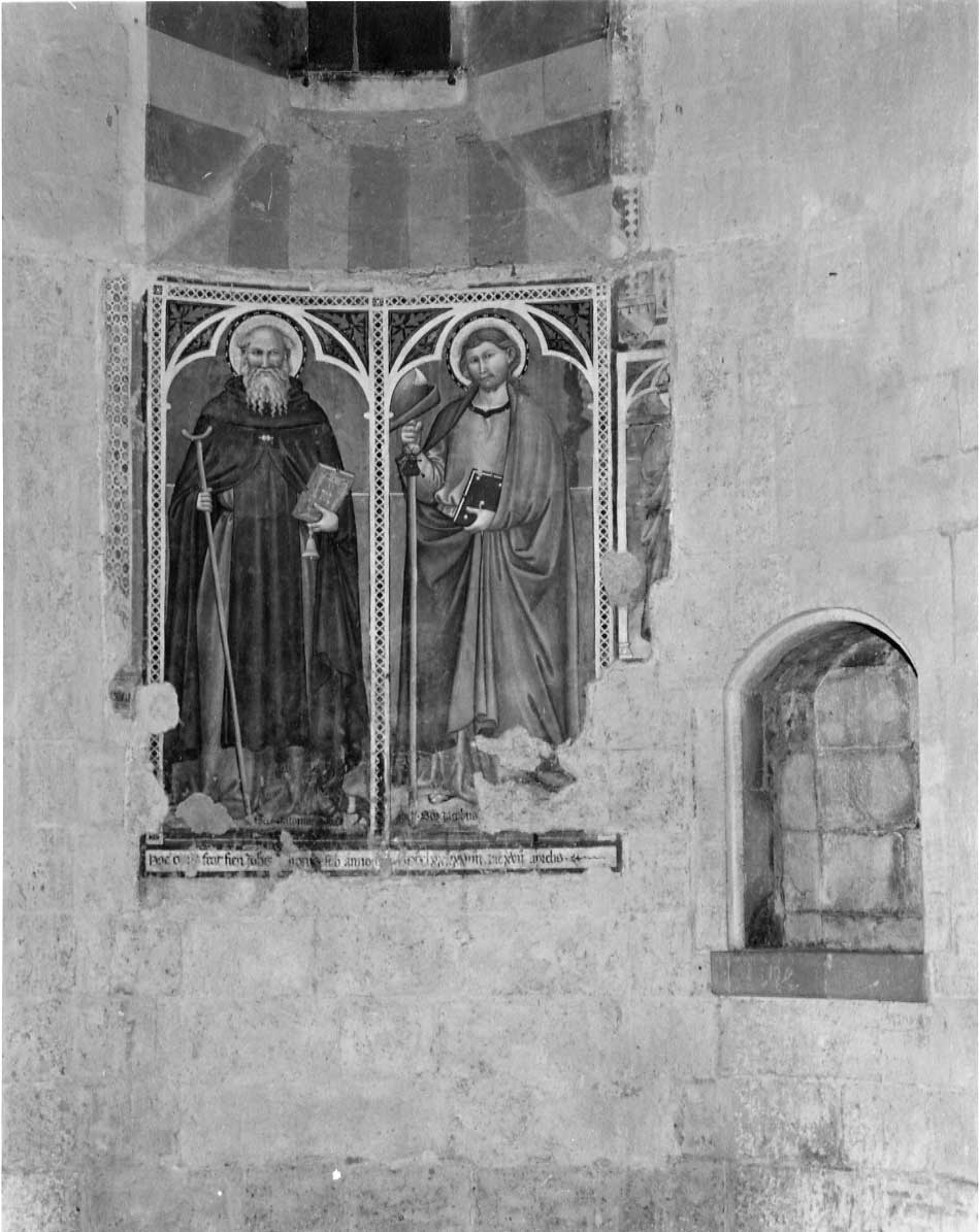 Sant' Antonio Abate (dipinto, elemento d'insieme) di Piero di Puccio (attribuito) (sec. XIV)