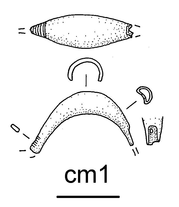 fibula a navicella - cultura ligure dell'età del Ferro (media età del Ferro)