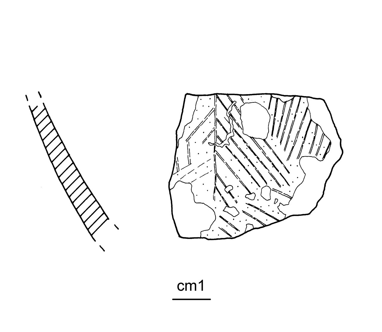 frammento decorato - cultura ligure dell'età del Ferro (media età del Ferro)