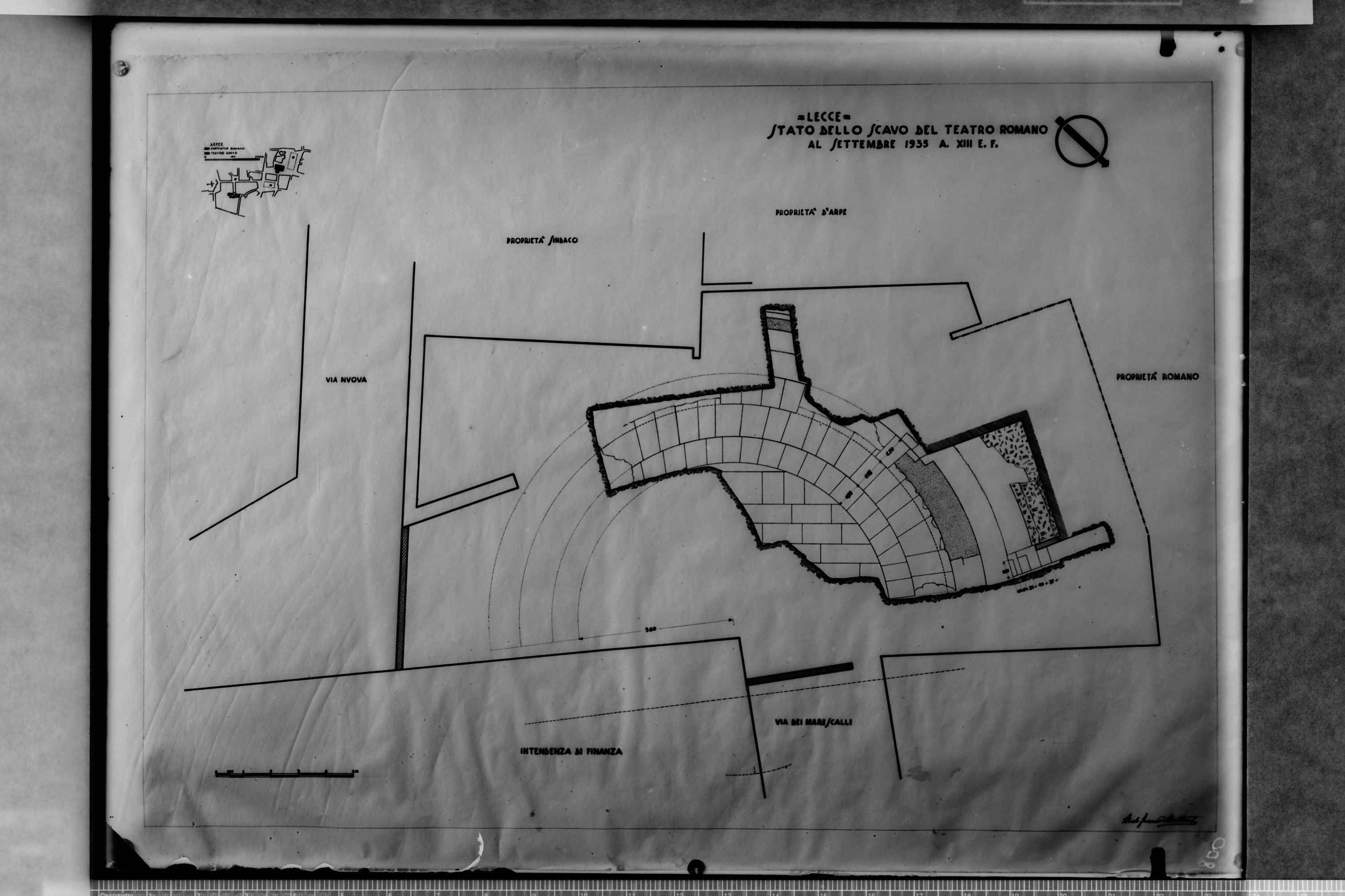 Lecce - Teatro Romano (negativo) di Soprintendenza (secondo quarto XX)