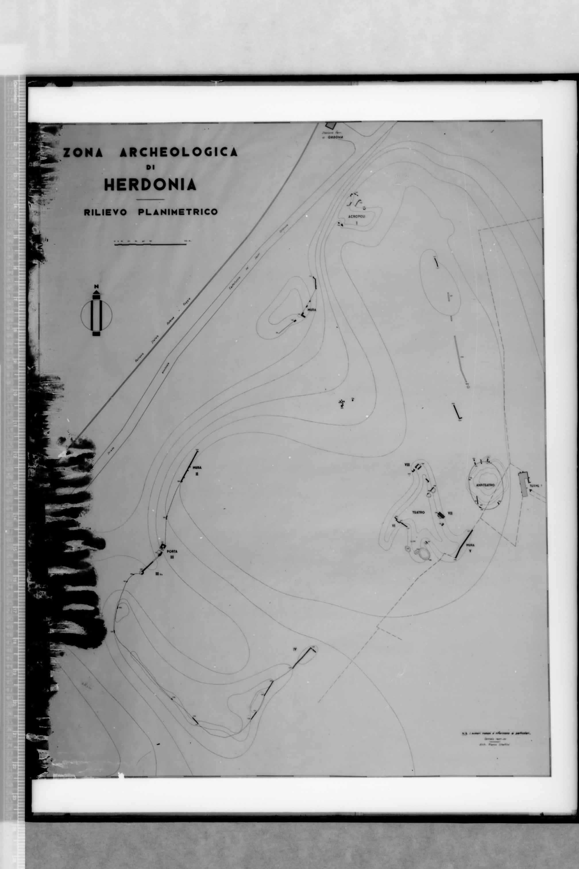 Ordona (FG) - Herdonia (teatro romano) (negativo) di Anonimo (secondo quarto XX)