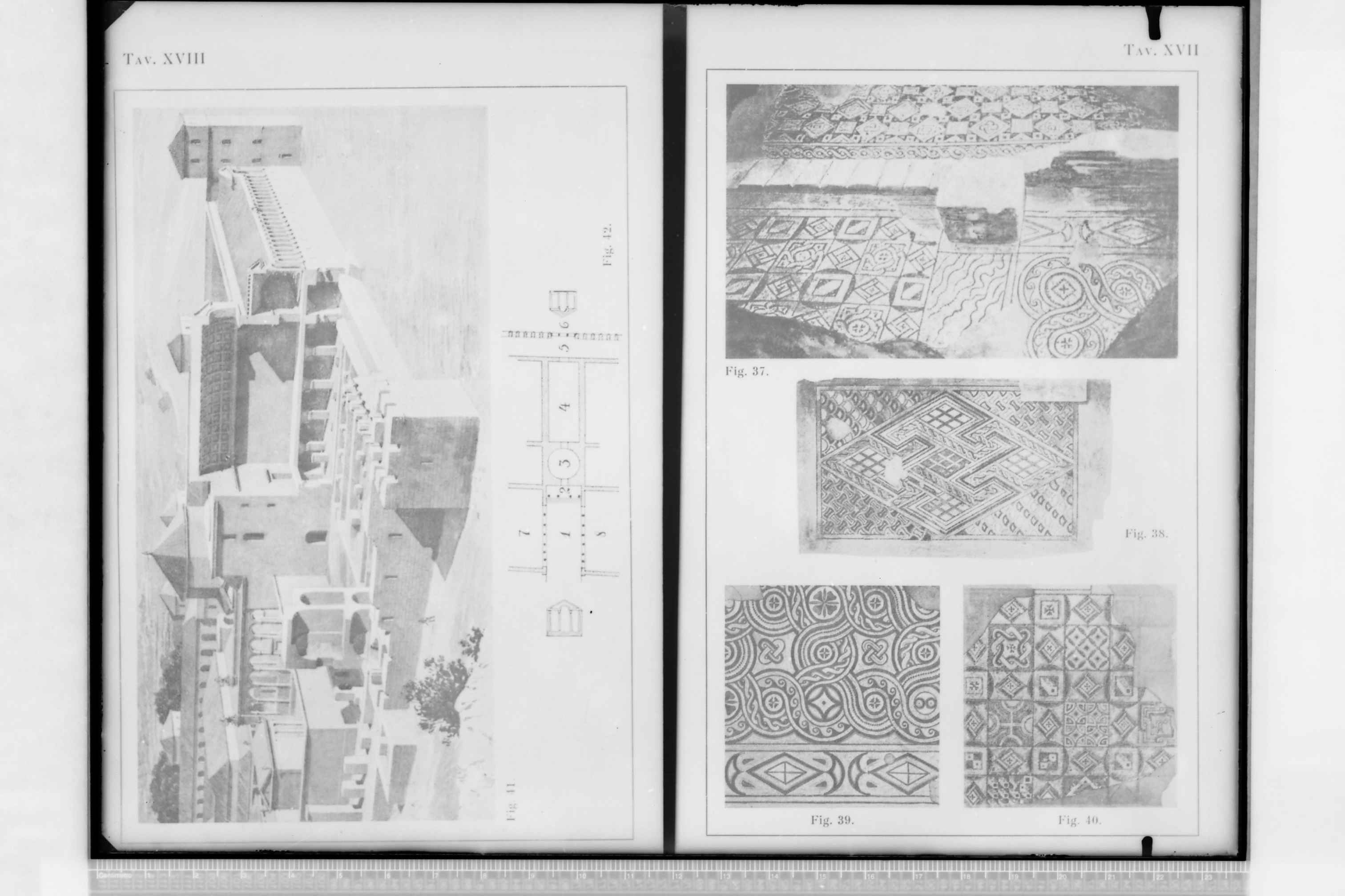 Dal libro di Ejnar DYGGVE: "Ravvenatum Palatium Sacrum: La Basilica Ipetrale per Cerimonie: Studii sull'Architettura dei Palazzi della Tarda Antichità"(?) (negativo) di Croce, Umberto (terzo quarto XX)
