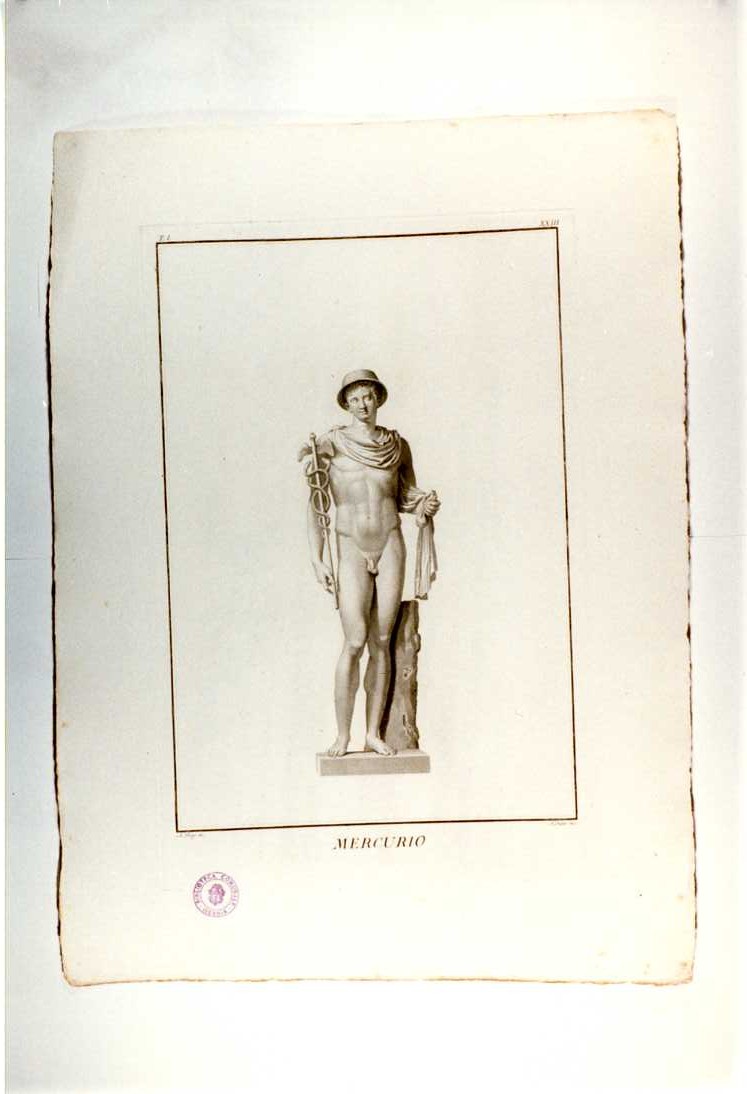STATUA DI MERCURIO (stampa, serie) di Testa Angelo, Pozzi Andrea (sec. XIX)