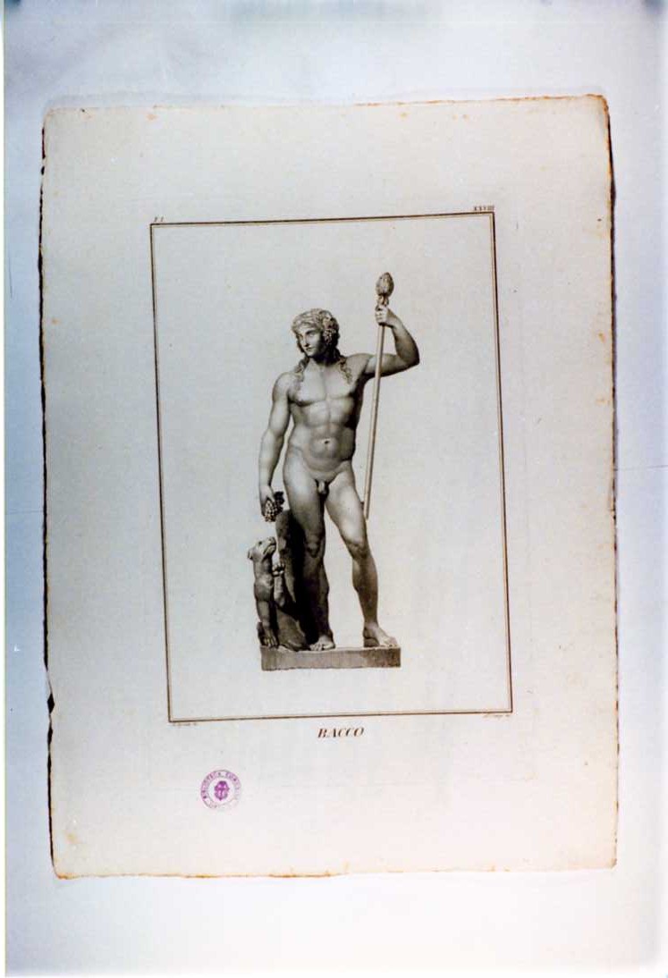 STATUA DI BACCO (stampa, serie) di Cunego Luigi, Agricola Luigi (sec. XIX)