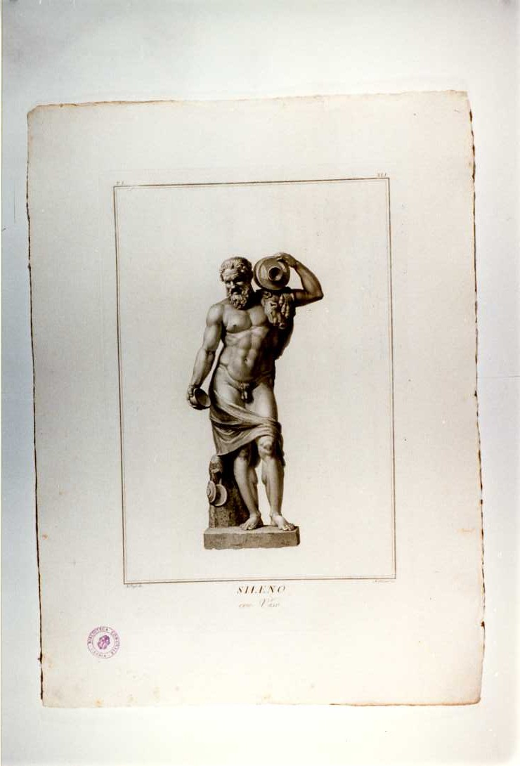 STATUA DI SILENO (stampa, serie) di Ricciani Antonio, Pozzi Andrea (sec. XIX)