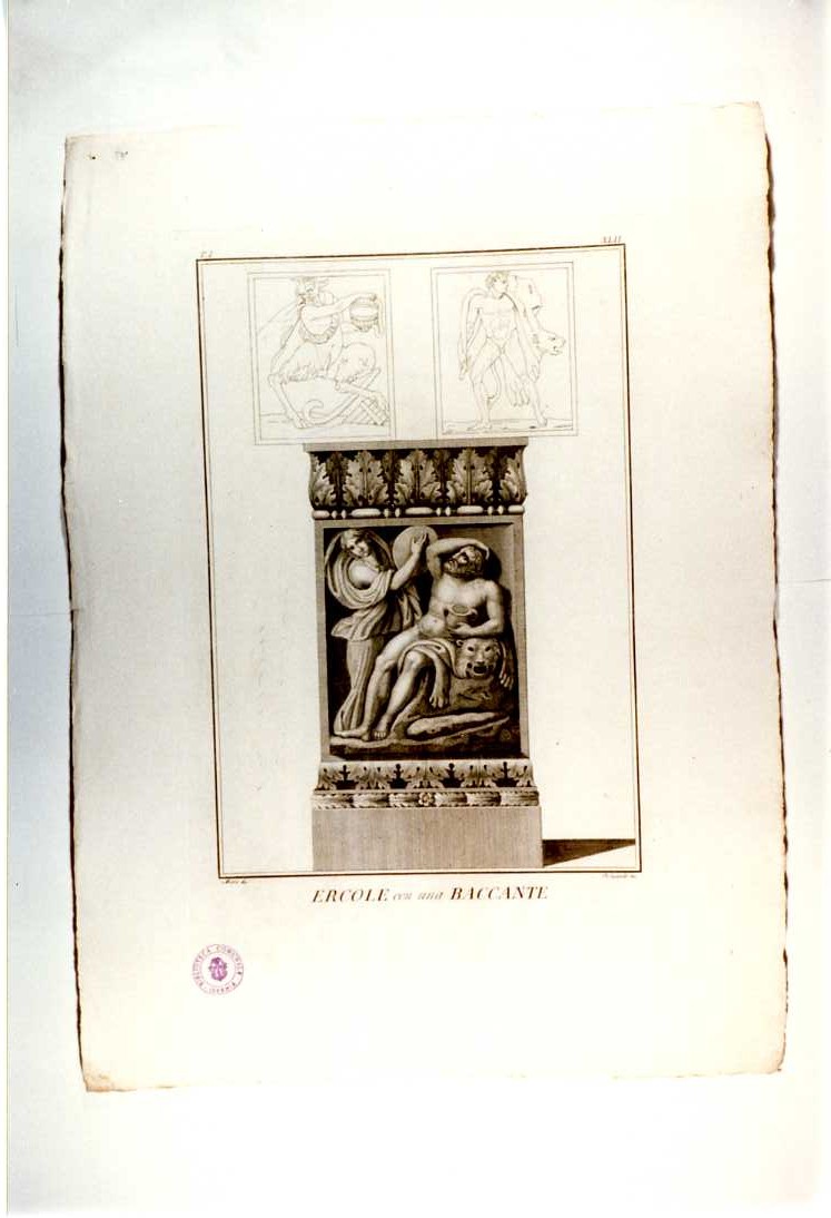 BASSORILIEVO CON BACCANALE (stampa, serie) di Savorelli Pietro, Mori Ferdinando (sec. XIX)