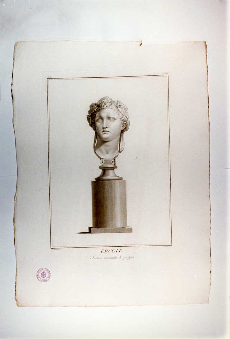 BUSTO DI ERCOLE (stampa, serie) di Folo Giovanni, Agricola Luigi (sec. XIX)