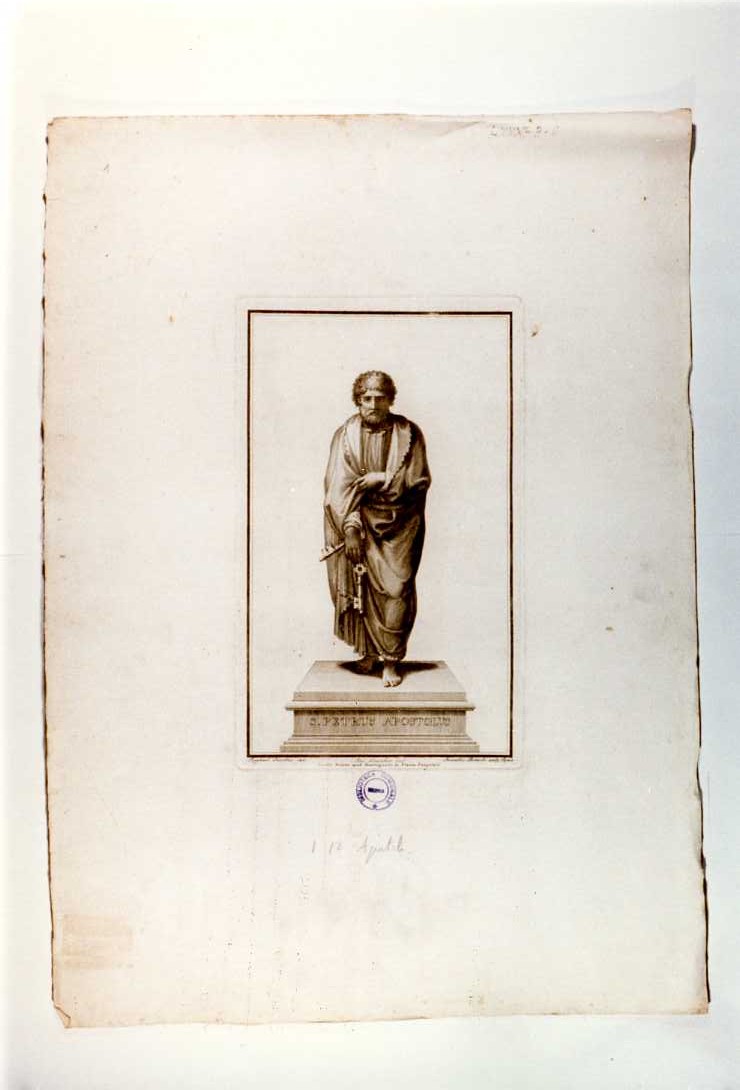 SAN PIETRO APOSTOLO (stampa, serie) di Sanzio Raffaello, Bianchi Secondo (prima metà sec. XIX)