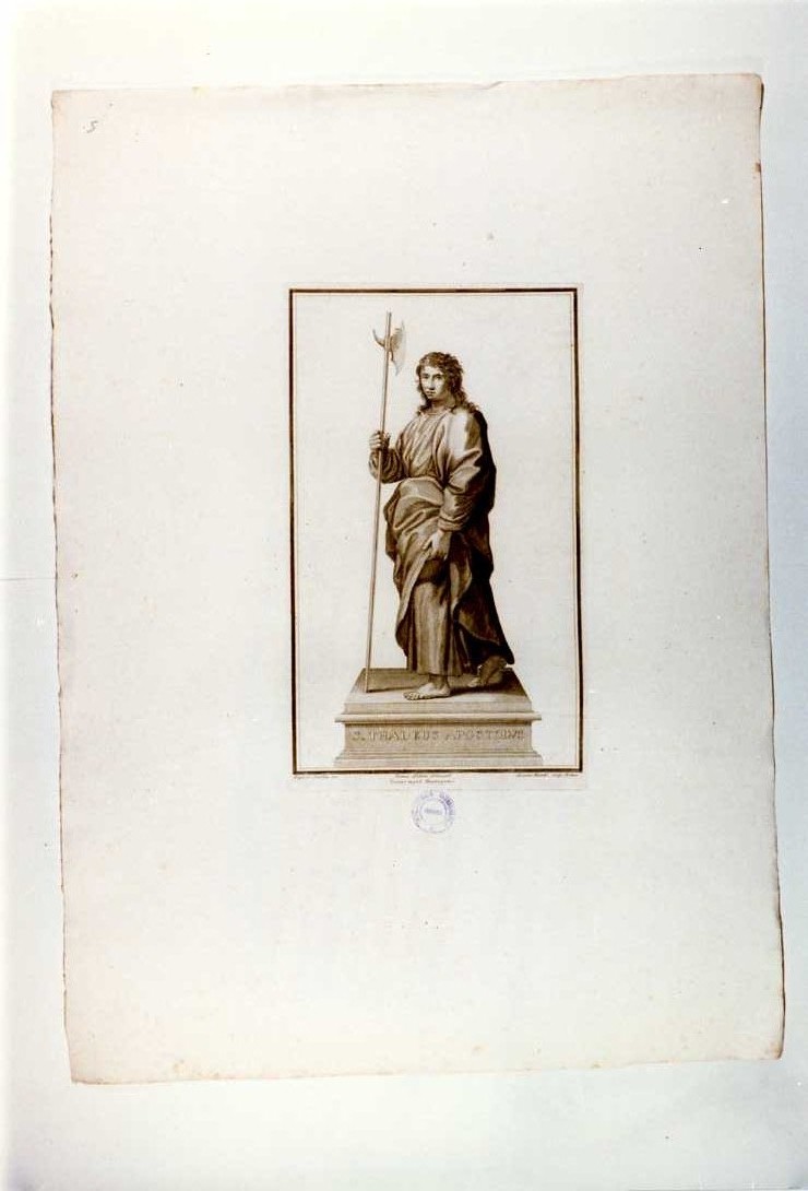 SAN TADDEO APOSTOLO (stampa, serie) di Sanzio Raffaello, Bianchi Secondo, Petrini Giovanni (prima metà sec. XIX)