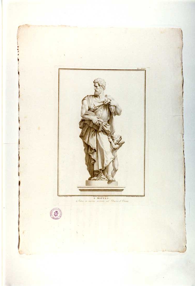 SAN MATTEO (stampa, serie) di Jean Boulogne detto Giambologna, Ottaviani Giovanni, Cades Giuseppe (ultimo quarto sec. XVIII)