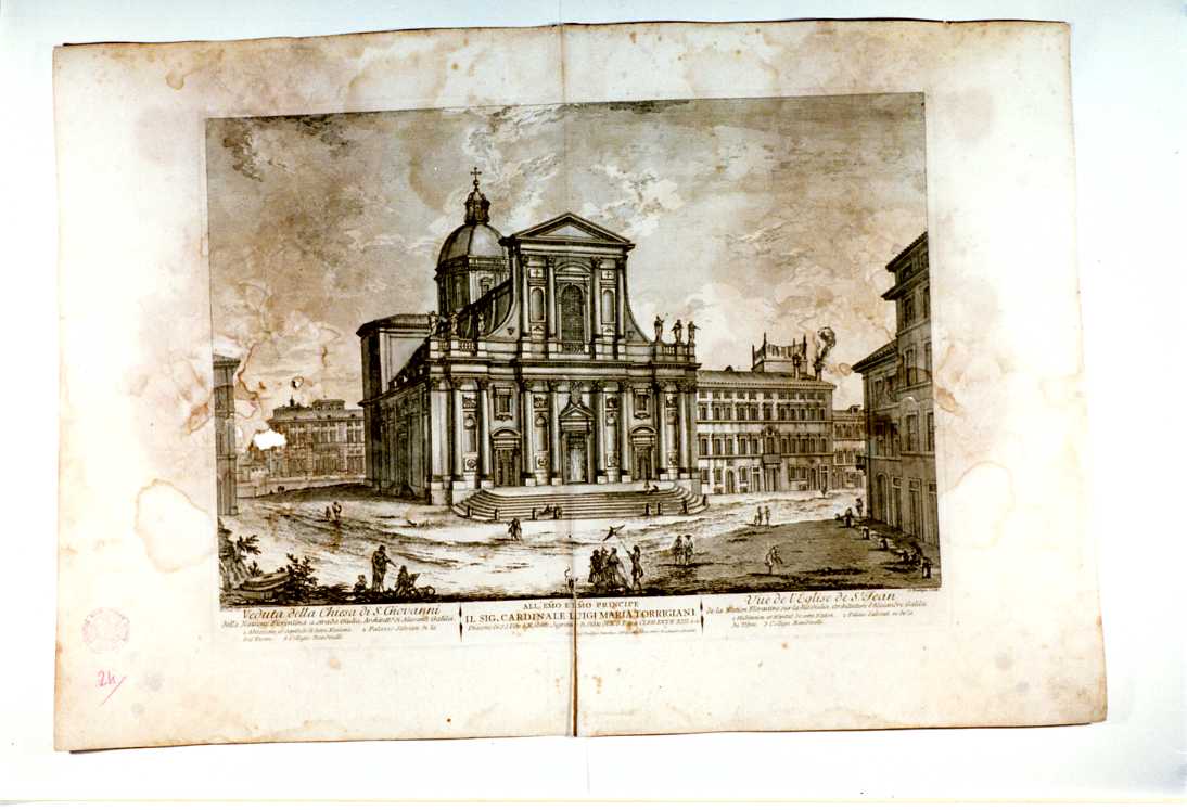 VEDUTA DI SAN GIOVANNI DEI FIORENTINI (stampa, serie) di Barbault Jean, Montegu D (sec. XVIII)