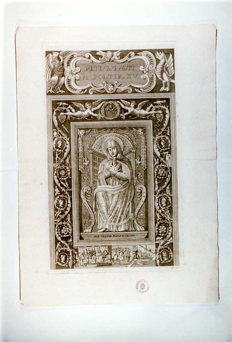 VERGINE; STORIE DEL PONTIFICATO DI EUGENIO IV (stampa, serie) di Filarete, Bianchi Secondo, Bianchi L (sec. XVIII)