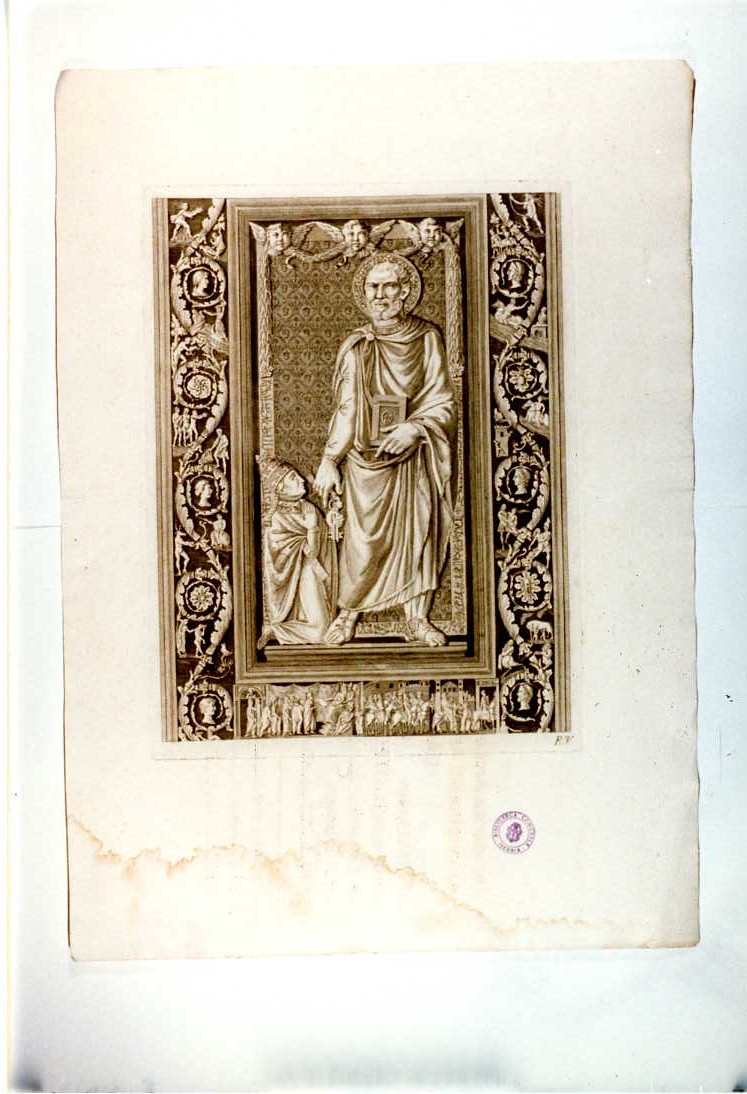 SAN PIETRO CONSEGNA LE CHIAVI AL PAPA, STORIE DEL PONTIFICATO DI EUGENIO IV (stampa, serie) di Filarete, Bianchi Secondo, Bianchi L (sec. XVIII)