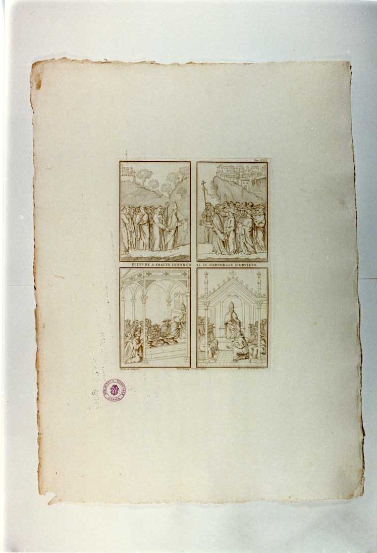 SMALTI DEL RELIQUIARIO DEL DUOMO DI ORVIETO (stampa, serie) di Cencioni Carlo, Ugolino da Siena, Pronti Domenico (sec. XVIII)